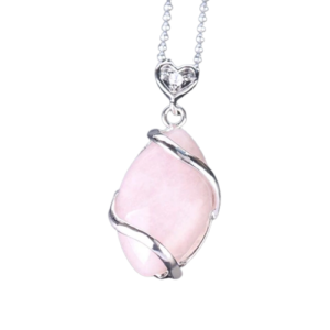 collier serenité quartz rose