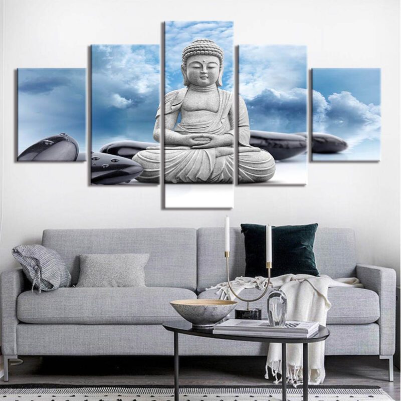 Tableau Bouddha Tête dans les nuages 2