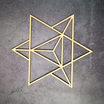 Géométrie Sacré en bois Triple Triangle 12