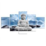 Tableau Bouddha Tête dans les nuages 3