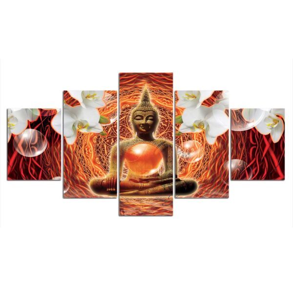 Table Esprit Bouddha Décoration Rouge 3