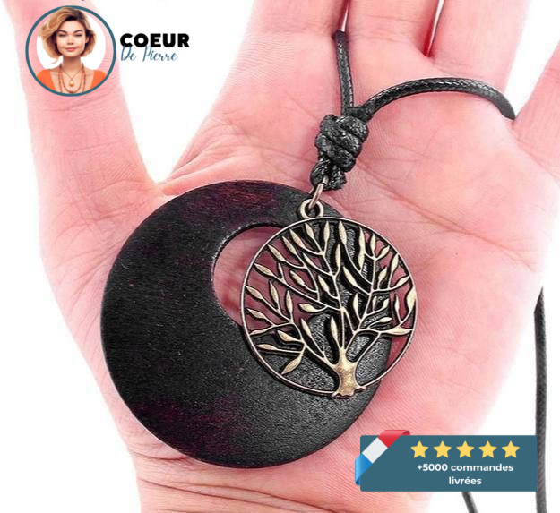 Pendentif Arbre de Vie Bois Naturel