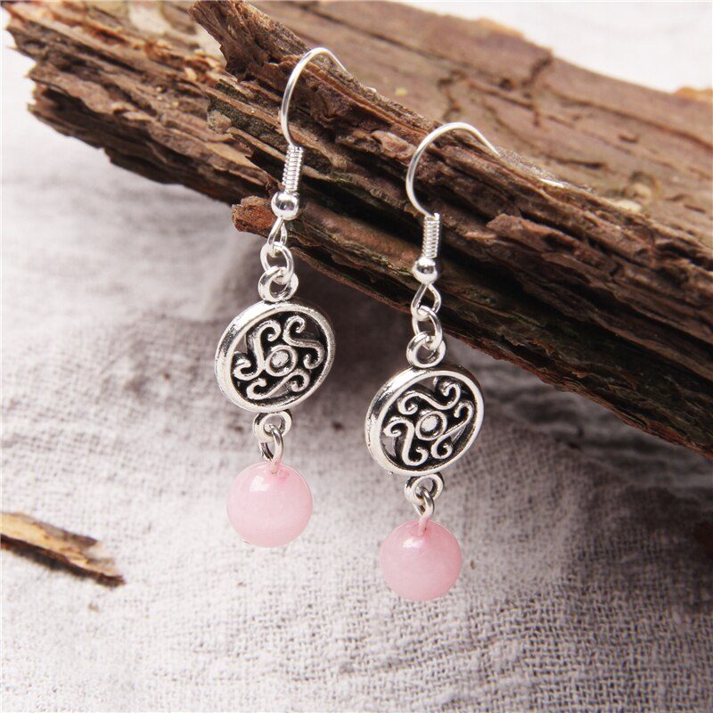 boucle d'oreille en pierre