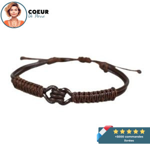 Bracelet tibétain anti-stress marron