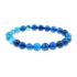 bracelet pierre d'agate bleue