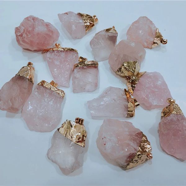 lot pierre brut quartz rose