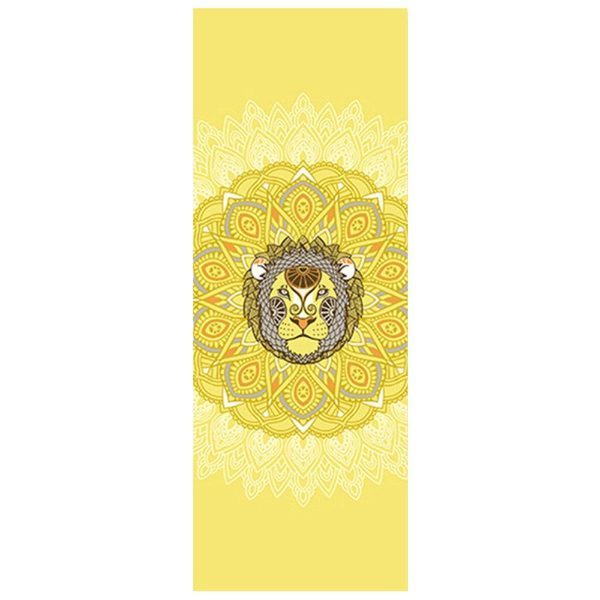 tapis de yoga jaune signe Lion