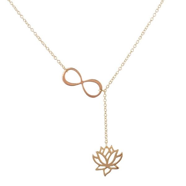 collier infini et fleur de lotus