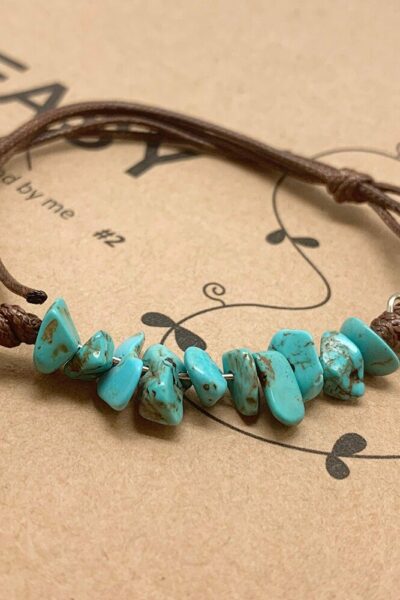 bracelet corde turquoise