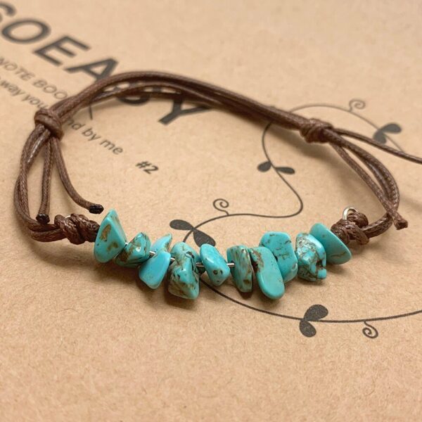 bracelet corde turquoise