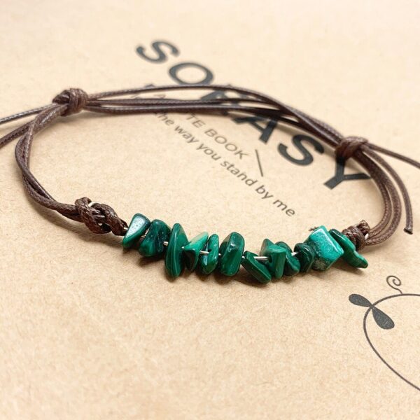 bracelet corde malachite
