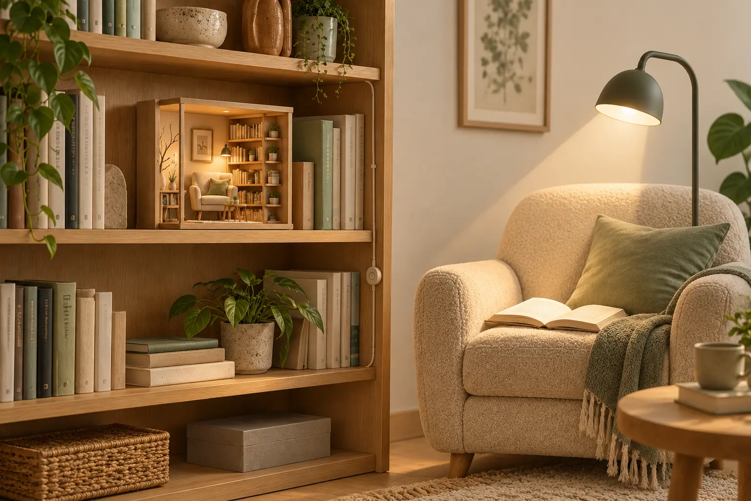 Lampe dirigée vers un livre et lumière d'accent limitée à une miniature