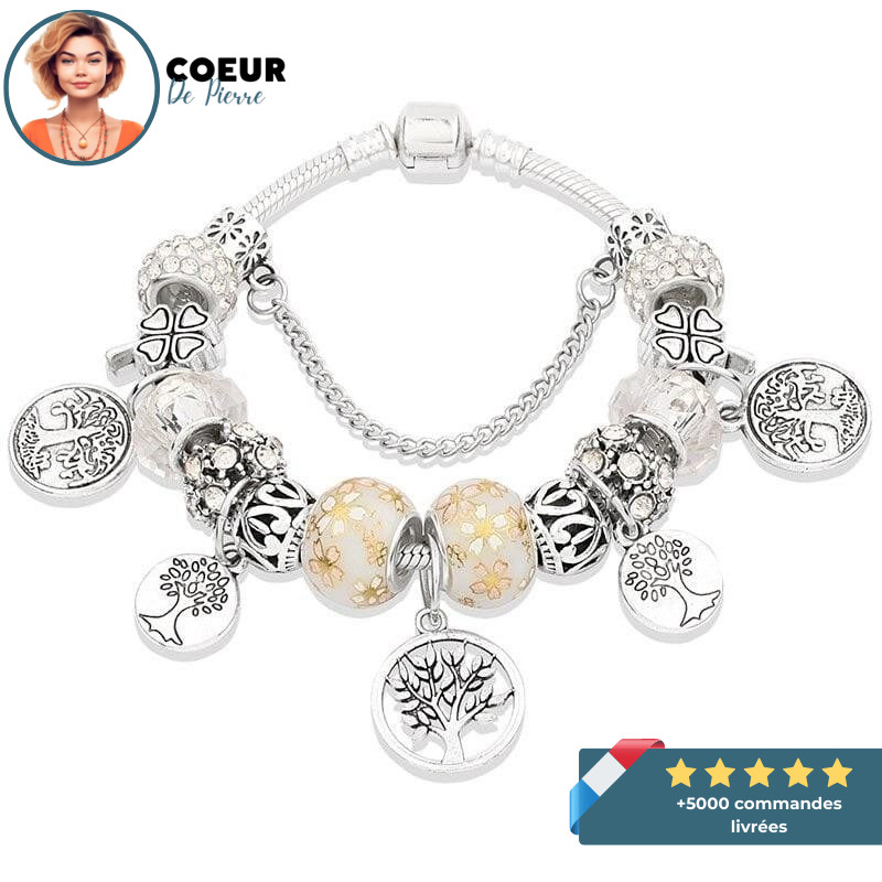 Bracelet Arbre de Vie Fantaisie Blanc
