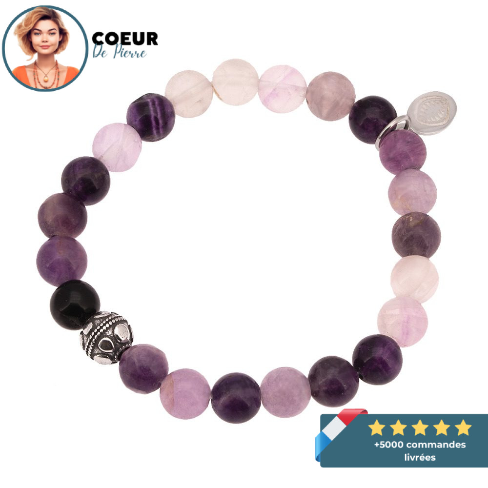 Bracelet Bien Etre Fluorite Violette
