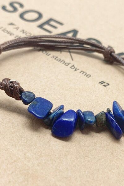 bracelet corde lapis lazuli
