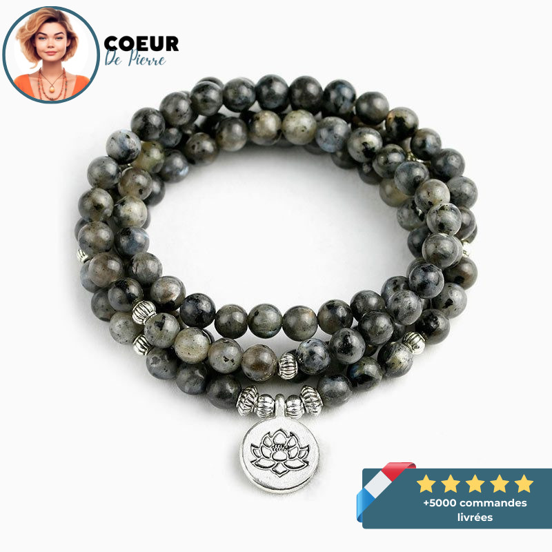 Collier Mâlâ en Labradorite - Régénération