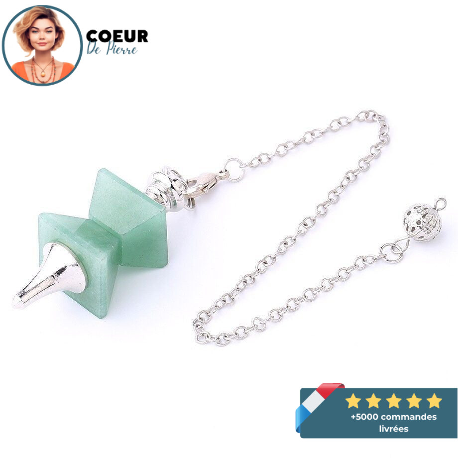 Pendule Sablier Aventurine Verte