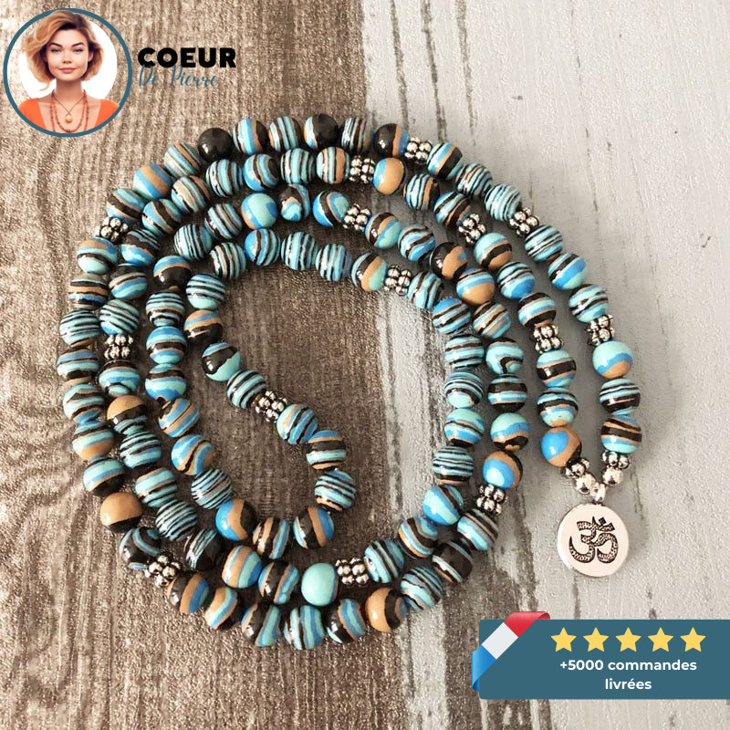 Collier Mâlâ en Malachite - Harmonie – Image 2