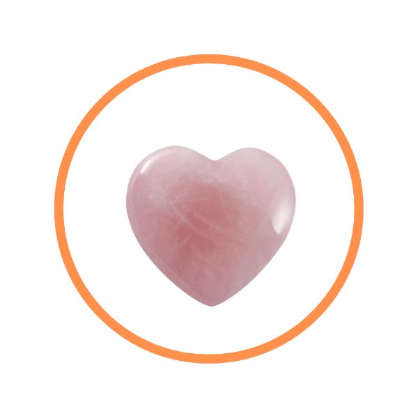 image d'un coeur de quartz rose